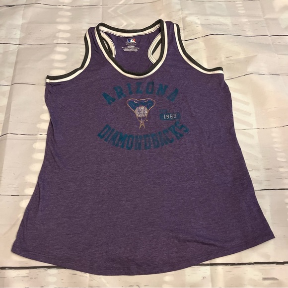 Purple Racerback Throwback Colors MLB Arizona Diamondbacks Tank Top, Size XL - Picture 1 of 8